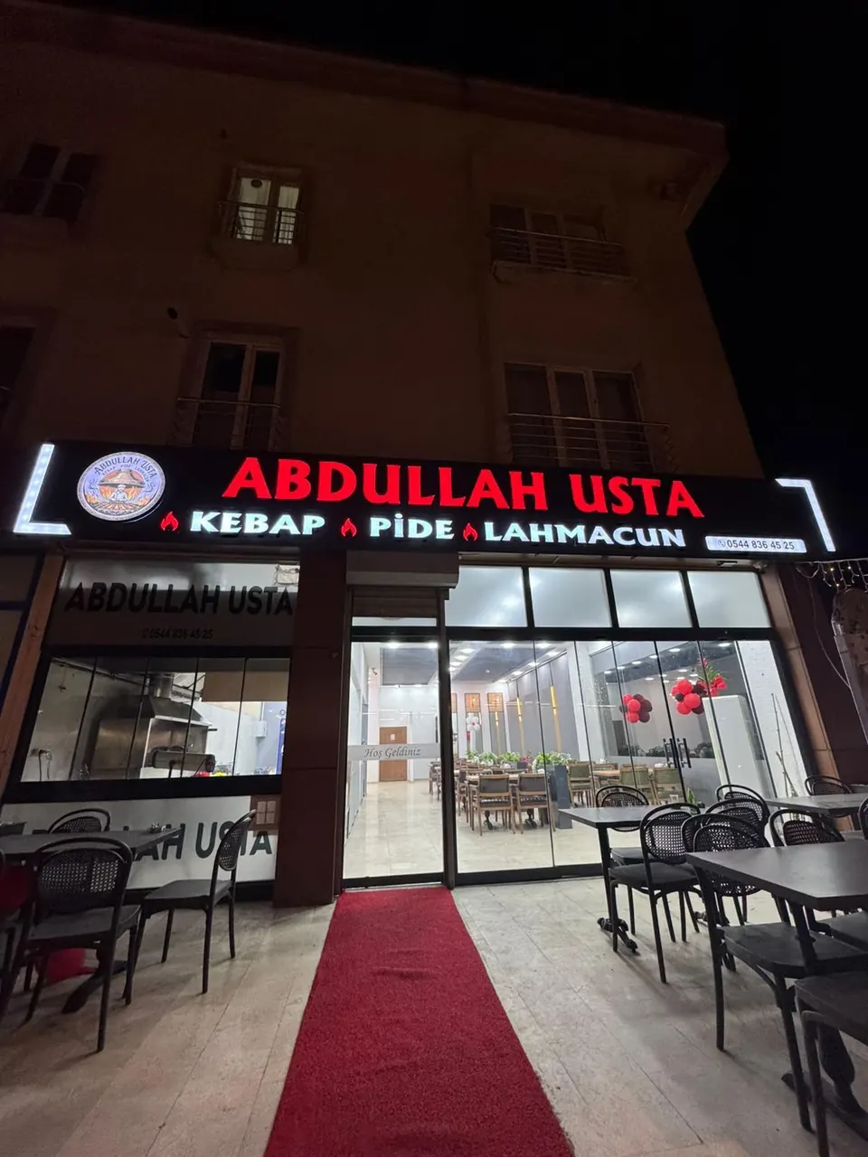 Abdullah Usta Kebap Pide Lahmacun Işıklı Tabela