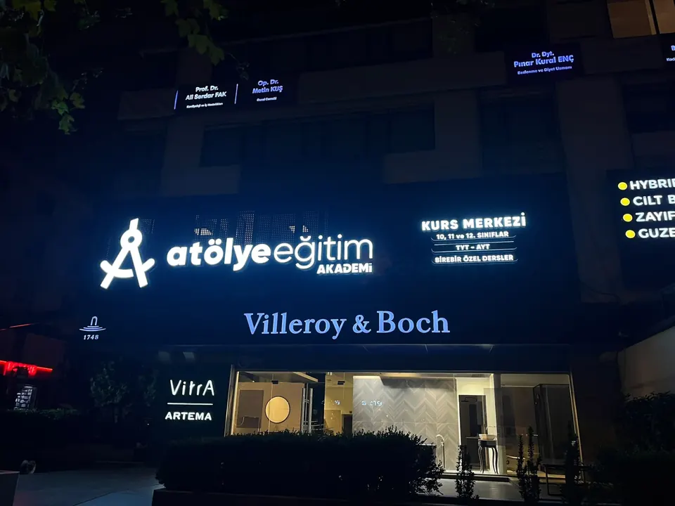 Atölye Eğitim Akademi Işıklı Tabela ve Bina Giydirme — İstanbul Marsis Reklam projesi